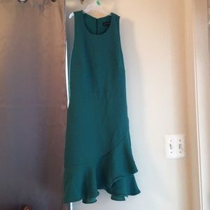 Banana Republic green dress with ruffles
